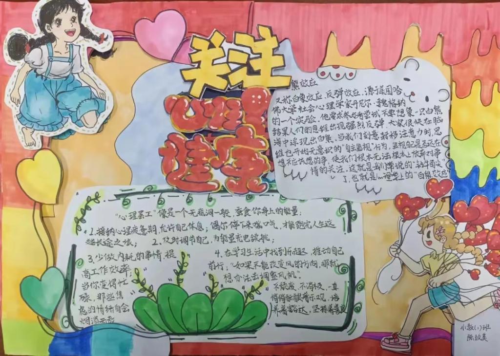 三等奖《关注心理健康》小教1班 陈玟美